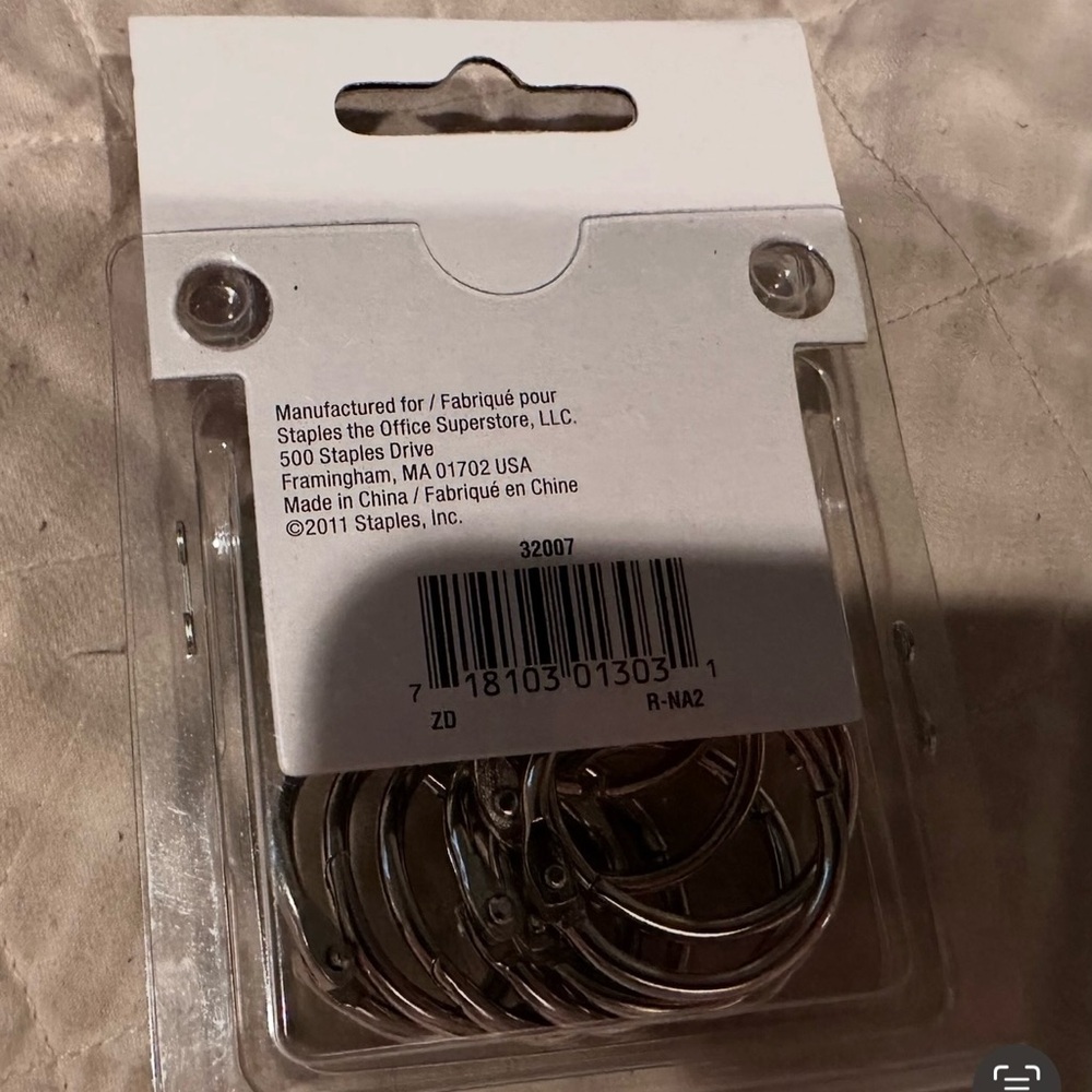 Staples Silver Book Rings - Picture 3 of 3